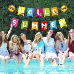 , Hello Summer Banner No DIY, Summer Banner for Summer Party Decorations, He…