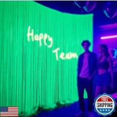3 Pack 9.9 x 6.6 ft Neon Party Decorations Glow in The Dark Supplies Fluoresc