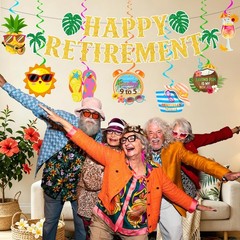 Beach Retirement Party Decorations, Aloha Retire Party Decorations includes H…