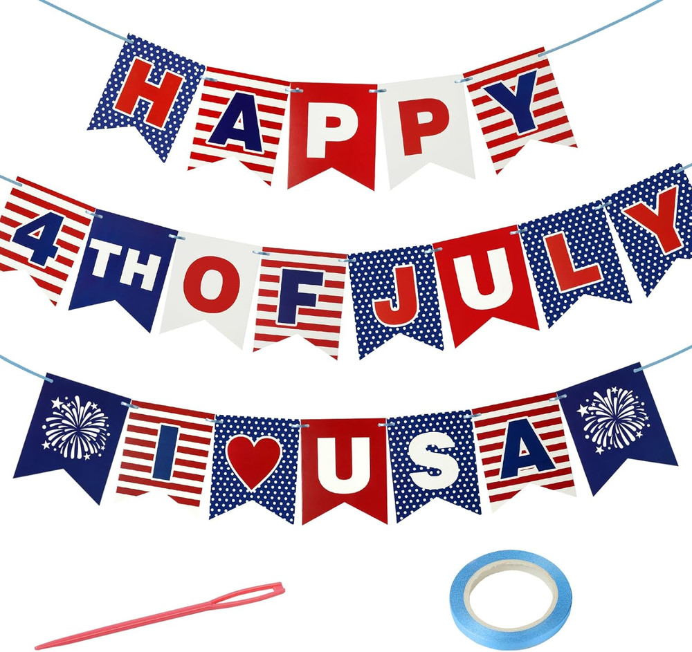 4Th July Banner Party In The USA 250Th Anniversary Fourth Of July Decorations