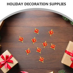 10Pcs Reusable Mini Red Lantern Hanging Ornaments for Spring Festival DIY Craft