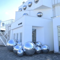AplusChoice 2PCS 47″ Big Shiny Inflatable Mirror Ball Reusable Hanging Silver