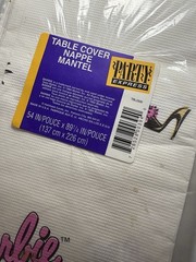 Vintage 1994 Barbie Party Express Table Cover 54×89” Hallmark Sealed New