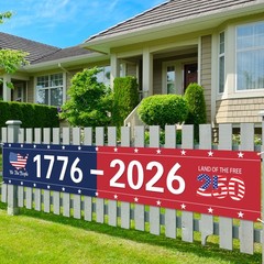 250th Anniversary USA Banner Flag, America 1776-2026 250 Years USA Birthday A…