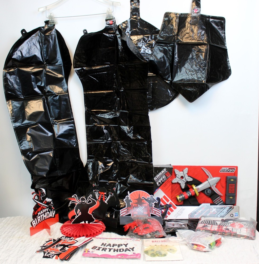 Ninja Birthday Party Kit Pack Set Table Decorations Balloons Knife Star Gear Toy