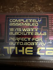 Car 12 Volt DC 18” 15W Blacklite Bulb Fixture For Auto Boat RV NEW Ships Fast