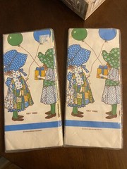 Two New Vtg 1973 Holly Hobbie Tablecover Paper Tablecloths American Greetings