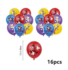 Digital Circus Birthday Party Decorations Banner Balloons Set