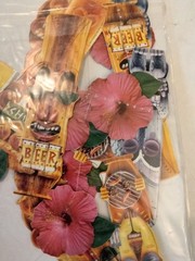 Tiki Mug Garland Luau Hawaiian Summer Luau Beach Party Decoration 19 ft Long
