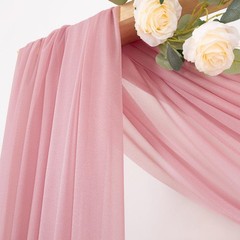 MLMC Dusty Rose Wedding Arch Draping Fabric 29″x20FT Extra Long Gauze Panel