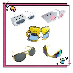 16 Pack Novelty Sunglasses for Adults – Fun Party Eyeglasses & Photo Booth Props