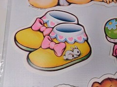 Vintage 1981 Beistle Co. Paper Mobile Baby Shower Decor Hanging Decoration