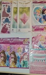 Huge Lot Disney Princess/Barbie Party Decor Cake Banner Treat Bags Stickers