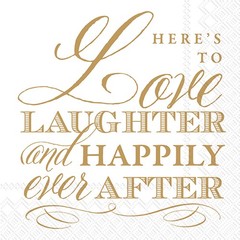 Boston International Wedding Napkins Bundle, Mr. and Mrs. and Love and Laughter
