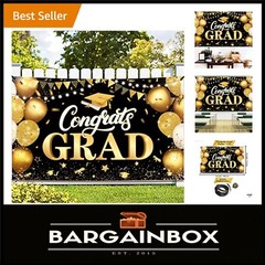 Celebrate with Style: 72×44 Inch Congrats Grad Banner – Durable & Elegant