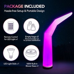 12ft Inflatable color-changing light-up Long horn shaped column decor