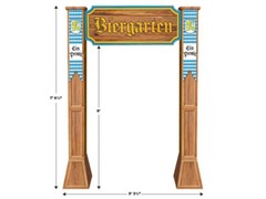 3-D Biergarten Archway Prop Oktoberfest Beer Garden Party Photo Booth Germany