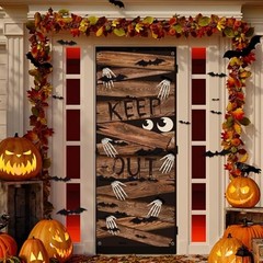 57 Pcs Halloween Door Decorations 71 x 30 Halloween Door Cover Large Fabric