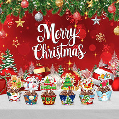 48PCS Christmas Themed Birthday Party Decorations | 24PCS Cupcake Toppers & 24PC