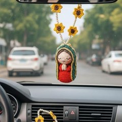 Virgin Mary Handmade Car Charm for Dashboard Rearview Mirror Accessory