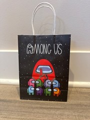 18 among us gift bags with stickers, video game party decoration supplies