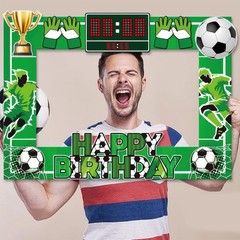 Soccer Party Photo Booth Props Frame Funny Football Themed Birthday Party Sel…