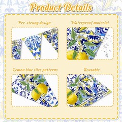 6PCS Amalfi Coast Party Decorations: Capri Lemon Garland Mediterranean Decor,…