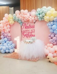 Ptgoluo 453Pcs Pastel Balloon Arch Kit 7 Macaron Assorted Colors Balloon