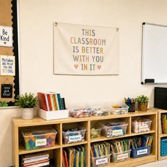 Boho Classroom Must Haves Wall Decor for Teacher, Pastel Welcome Sign Back To…