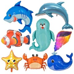 Sea Animal Balloons – Large Shark Dolphin Whale Fish Creature Foil Balloons f…
