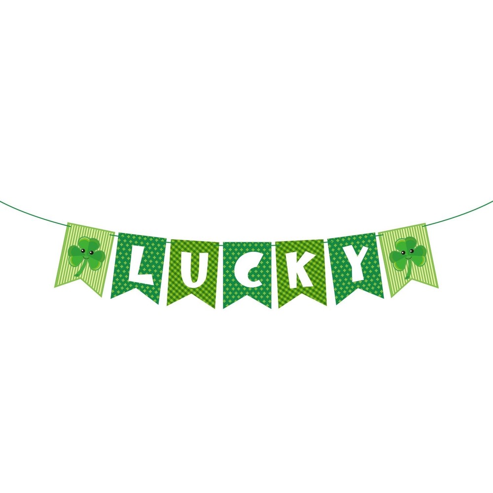 Banner Green St Patricks Day Decorations 1 inch x 1 inch, style.2