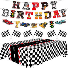 Race Car Party Decorations Include Race Car Happy Birthday Banner Race Car Table