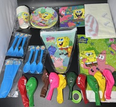 Spongebob Squarepants Birthday Party Supplies Backdrop Banner party set big lot