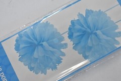 Lot of 6 Celebration Colorful Tissue Pom Poms 12″ Blue Hanging Decoration 227834