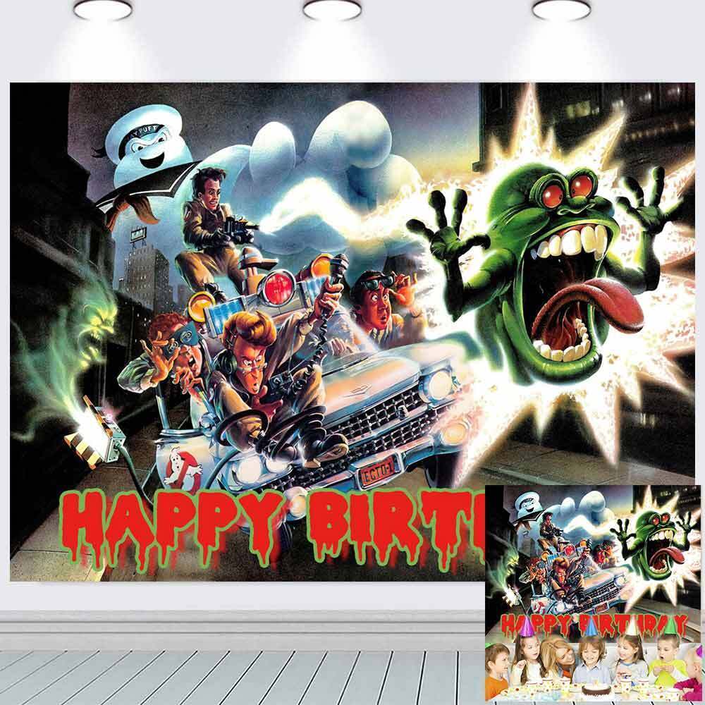 Ghostbusters Party Supplies Birthday Decoration Backdrop Banner Vinyl 7x5ft