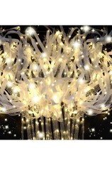 200PCS Light up Wands for wedding, Wedding Wands Streamers with 3 Colorful Fl…