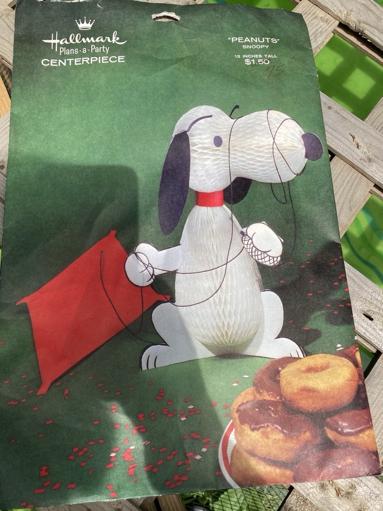 Vintage Hallmark Peanuts Snoopy Plan A Party Centerpiece Never Used