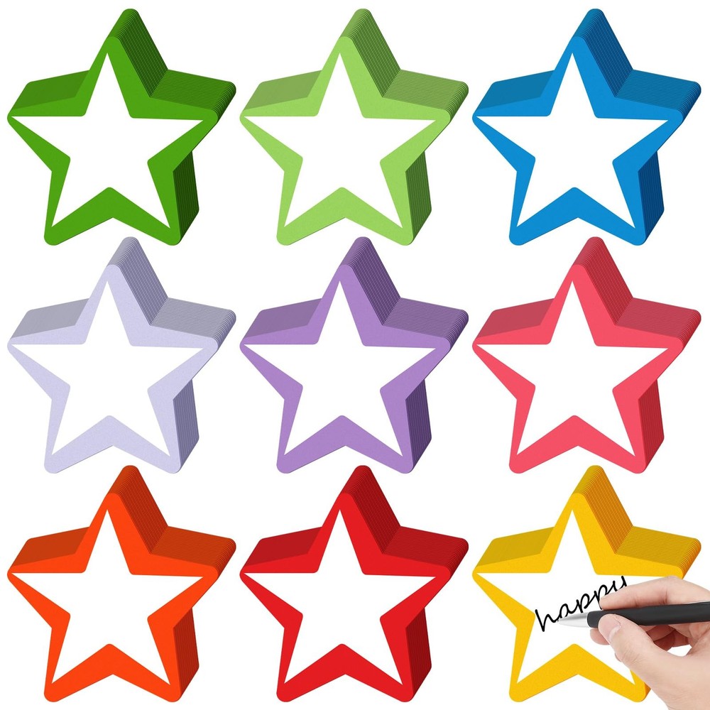 150 PCS Star Cutouts 4 Inches Assorted Color Bulletin Board Paper Die Cut Decor