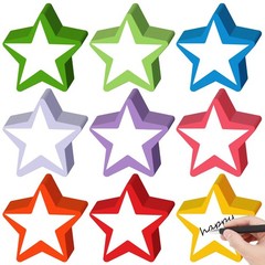 150 PCS Star Cutouts 4 Inches Assorted Color Bulletin Board Paper Die Cut Decor
