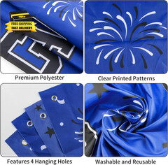 Graduation Decorations 2026 Blue Graduation Banner 66.1″ X 33.8″ Graduation Back