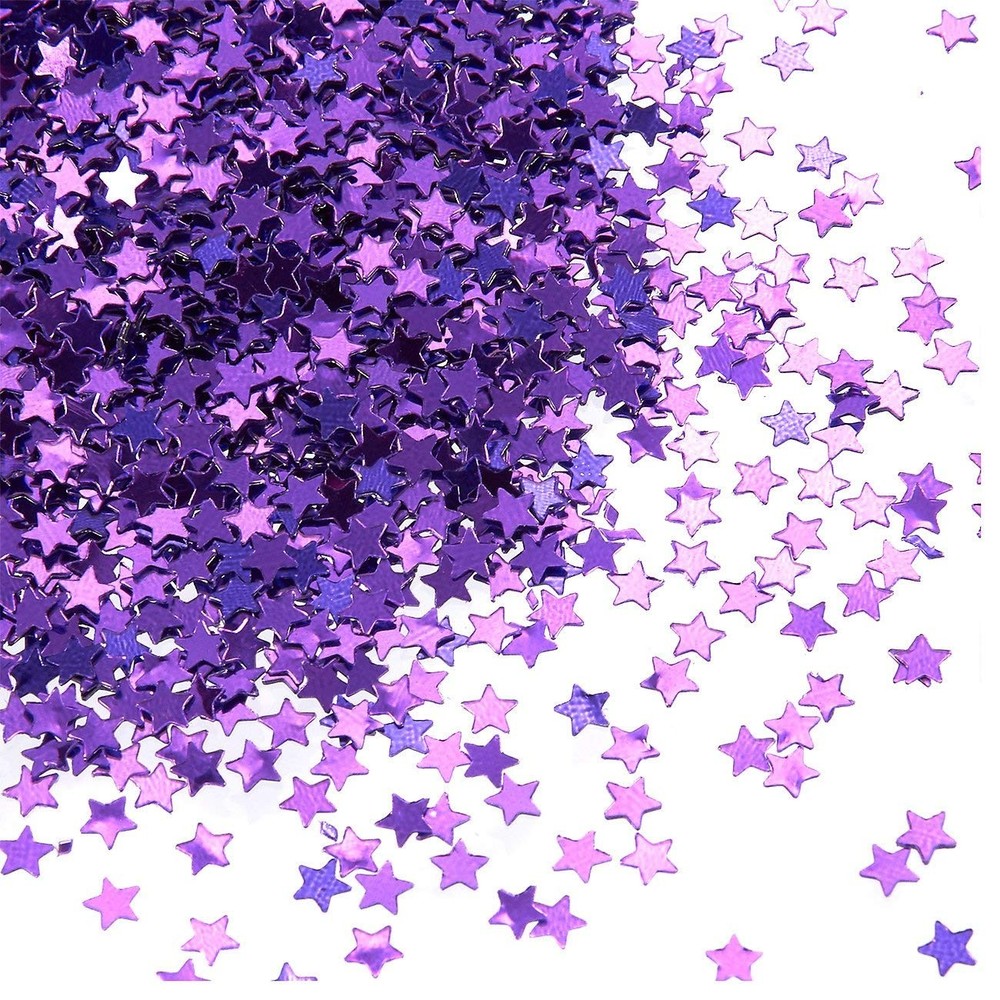 Black Gold Silver Metallic Star Glitter Confetti 30 Gram 10mm Party Decor