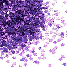 Black Gold Silver Metallic Star Glitter Confetti 30 Gram 10mm Party Decor