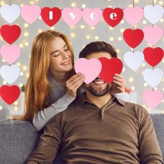 72 Pcs 6 Inch Large Heart Paper Cutouts, Double Sided Heart Shape Paper Decor…