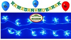 Ramadan Lights Ramadan Deco Balloons (12 Pcs) BLUE Lights Islamic gifts Eid Gift