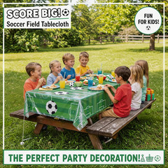 Soccer Party Decorations – 2 PCS Soccer Tablecloth | 2026 World Soccer Cup Birth