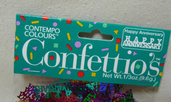 Confetti Multicolor HAPPY ANNIVERSRY Party Table Scatter Decorations Lot of 2