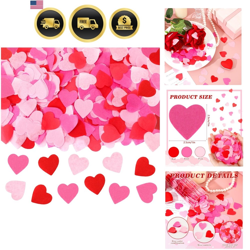 Valentines Day Heart Paper Confetti Red Heart Tissue Decoration | Valentine P…