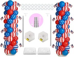 2 Set 7ft Balloon Column Stand Kit Adjustable Telescopic Tower Party Decoration