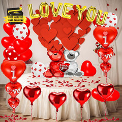 Valentines Balloons,Valentines Day Decorations,Happy Anniversary Balloons,I Love