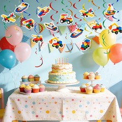 Building Block Party Decoration Lego Party Favors Building Block Hanging Swirls
